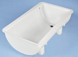 kunststof mengbak, 100 liter wit (excl. onderstel)