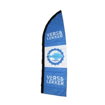 beachvlag, blauw-wit, VIS vers&lekker