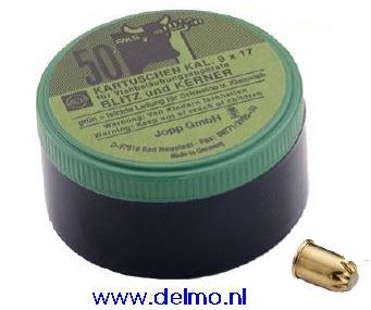 slachtpatronen 9mm. Blitz/Kerner, groen