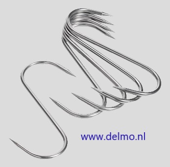 vleeshaak, 160 x dikte 6 mm. rvs