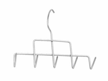 rvs spek-/buikhaak 200mm, 5-punts ophanging in de punt-richting