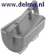 rvs hamkoker, rol-vorm, 280x155x140mm plat deksel