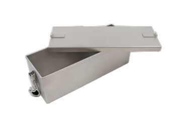 leverkaasvorm, 25x10x10cm. Vierkant roestvrij staal