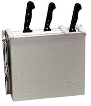 messenrek hangend, roestvrij staal met buizen-bovenzijde