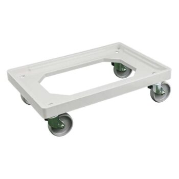 EURO-rolli rolwagen 40x60cm grijs (dikke rand) met rubberen wielen