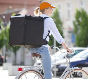 iso-bezorgtas, 40x40x50 cm, zwart, met rugbanden, waterdicht