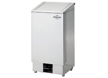 DL afvalbak 60 liter, roestvrij staal