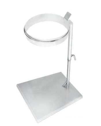 DL rvs klemring-afvalzakhouder zonder deksel, in hoogte verstelbaar