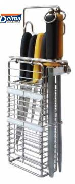 rvs messenkorf, model A voor 4 messen en 2 stalen