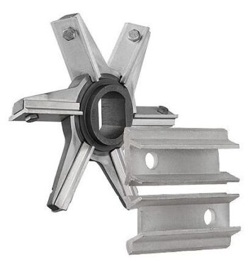 L&W meshouder U-200, 6-vleugels voor profielklingen