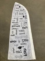 beachvlag, wit Enjoy Fish