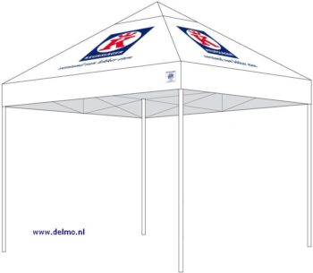 Ezup tentdak 3x3mtr Pro WIT "Keurslager"(neutraal)