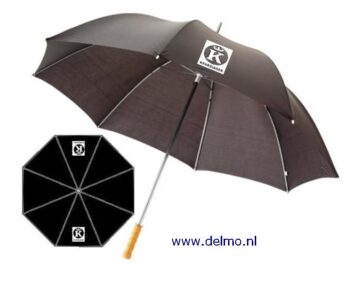 Keurslager wachtparaplu, zwart 130cm gelakte greep