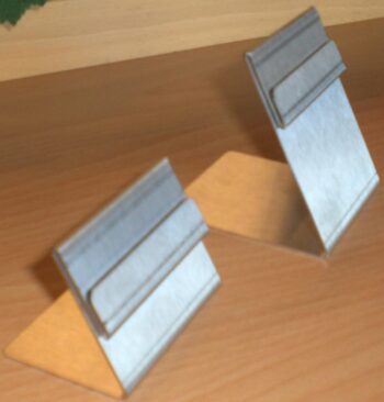 prijskaartstandaard, 5cm hoog roestvrij staal