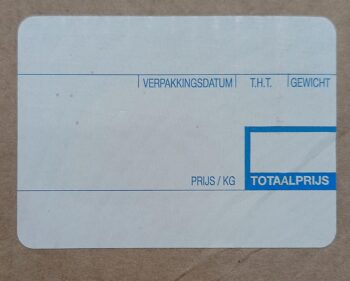CAS, thermo-etiketten/labels 58x40mm voorbedrukt (750 per rol)