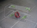 toonbankdisplay, 75 cm. breed 6 mm. dik perspex