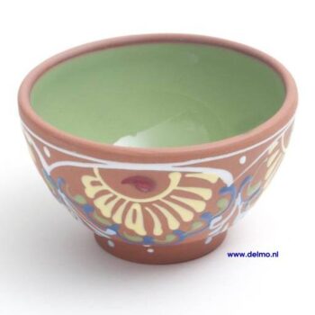 aardewerk kom Andalusia 14 cm inwendig groen