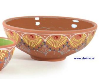 aardewerk schaal Andalusia 26 cm inwendig oranje