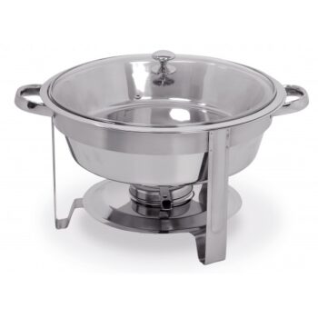 Marendo chafing-dish Economic, rond met glazen deksel