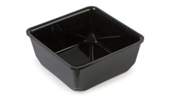 plexi bak zwart, tapasbak 205x205x 80mm 205x205x80mm