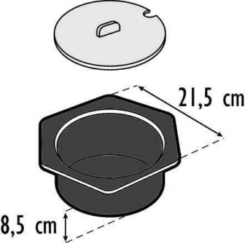 plexi pot groen zeshoek 2,5 ltr met zeshoek bodem