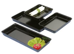 Acryl kunststof kuip 21x41x4cm zwart