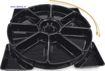 plexi Carrousel 14-delig compleet, zwarthoogte 80mm