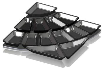 plexi TraiteurTheater 13-delig kuipen compleet, hoogte 50mm zwart