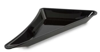 Plexi kuip vin links TraiteurTheater zwart, 530x300x50mm