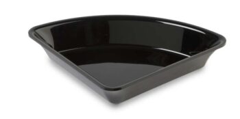 Plexi kuip 90o TraiteurTheater, zwart 350/20x265x50mm