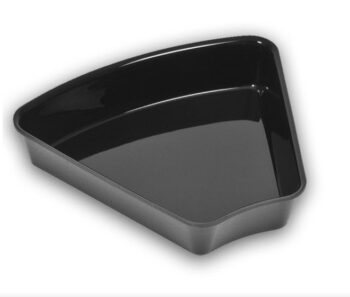 AC halfrond-schaal 27x25/15cm, zwart hoogte 20mm