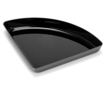 AC halfrond-bak 28x28/28cm, zwart hoogte 40mm