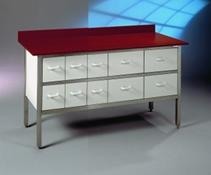 Blokvlak dubbele ladentafel 175x70x94cm.