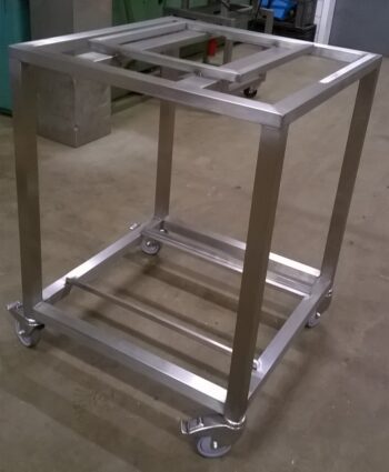 Blokvlak verrijdbaar onderstel Formatic, roestvrij staal