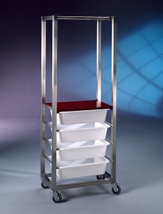 Blokvlak bakkenwagen, 7x 43-61, h162/ tr20 incl. 7 nestb.bakken