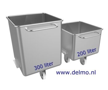Delmo rvs normwagen 300 liter