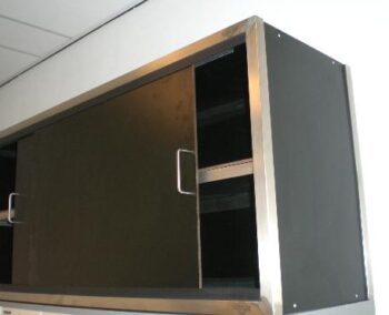 Blokvlak wandkast 175x42x61cm. (bxdxh) met schuifdeuren