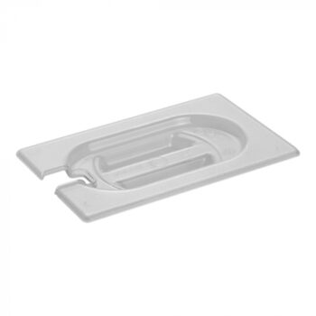 Basicline Gastronormdeksel Gn-1/9 poly-carbonaat, met lepeluitsparing