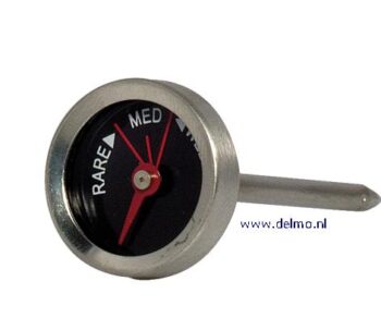 verp. a 4 insteek-braadthermometers ø25x(l)70mm met zwarte wijzerplaat
