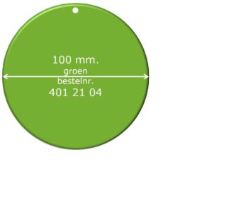 Formatic hamb.papier rond 100mm, groen met oog