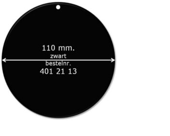 Formatic hamb.papier rond 110mm, zwart met oog