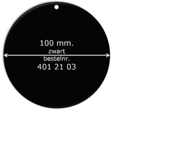 Formatic hamb.papier rond 135mm, zwart met oog