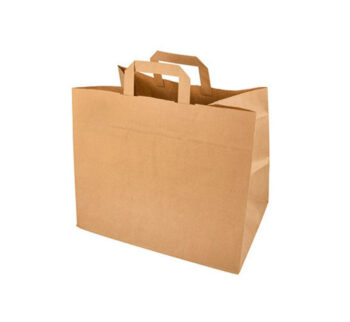 papieren draagtassen 32x15x35cm bruin onbedrukt