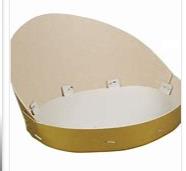 rugschaal/fruitschaal, diameter 36cm karton, wit-goud
