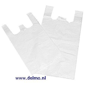 HDPE hemdtassen 30x10x60cm 18my. wit