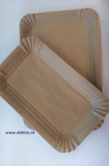gevoerde schaaltjes 16,5x20cm bruin eco-kraft