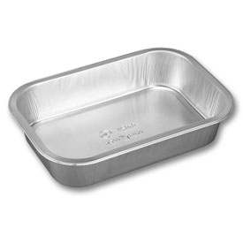 aluminium bak, zwaar 220x150x45mm. 1025ml zilver (01026)