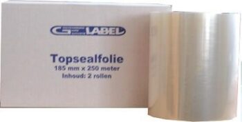 rol 250m topseal-folie 185mm, 40my voor CPET/PP Peelable/Anti-condens