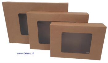 caterwaredozen, 36x25x8cm. bruin kraft