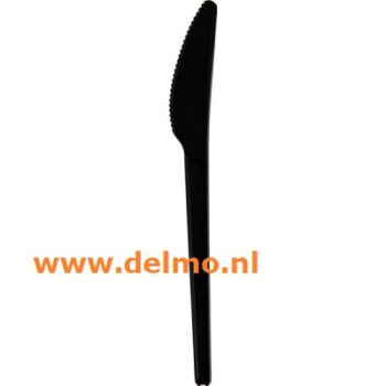 PP messen 18,5cm. zwart (RE-usable!)